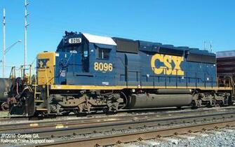 Csx Sd40 Railroad Locomotive Train Engine Cordele Georgia