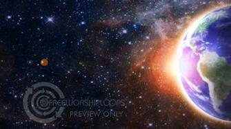 Rotating Earth On Right Motion Background Worship Loops