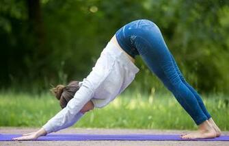 Wallpaper Yoga Pose Jeans Sports