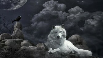 Wolf Dark Gothic Wallpaper