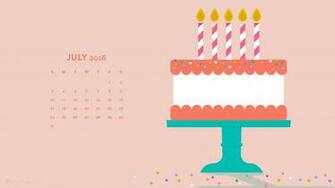 July BirtHDay Cake Calendar Wallpaper Sarah Hearts