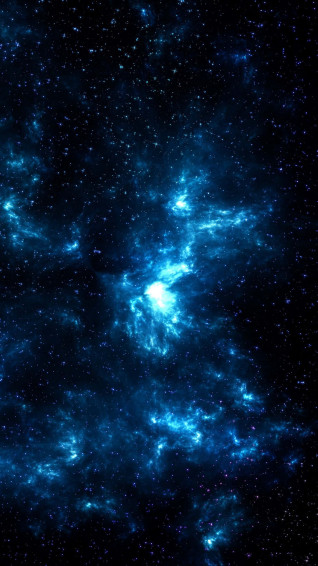Cool Blue Galaxy Stars Wallpaper