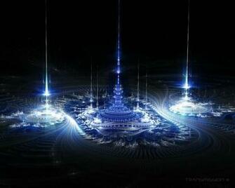Transmission Beautiful Sci Fi Scene Fractal Art Wallpaper