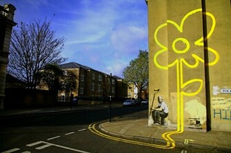 Wallpaper Graffiti Banksy Flower City Bristol England Desktop