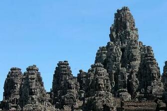 HD Wallpaper Cambodia The Bayon Ancient Ruins Blue