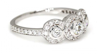 Ct Si Gh Quality 10k Real Diamond Band Ring White Gold