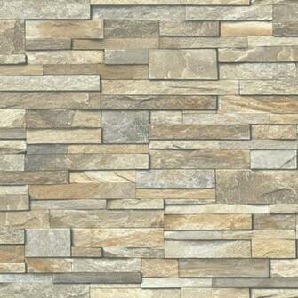 Slate Brick Effect Realistic Exposed Galerie Wallpaper