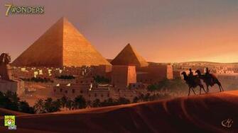 Artwork Wonders Pyramids Great Pyramid Of Giza Wallpaper Background
