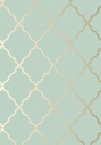 Klein Trellis Metallic Gold On Aqua At6058 Collection Seraphina