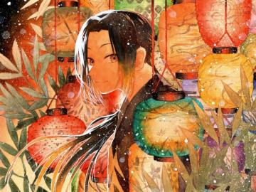 Wallpaper Guy Samurai Japanese Lanterns