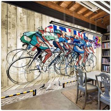 Photo Wallpaper 3d Cycling Exercise Gym Stylish