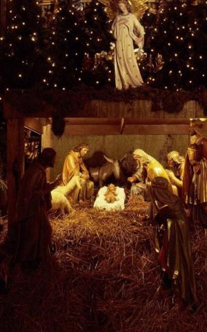 Christmas Jesus Nursery Decorations 4k Ultra HD Mobile Wallpaper