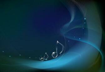 Vector Musical Notes On Wave Background Graphics All