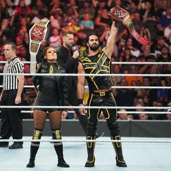Seth Rollins Becky Lynch Vs Baron Corbin Lacey Evans