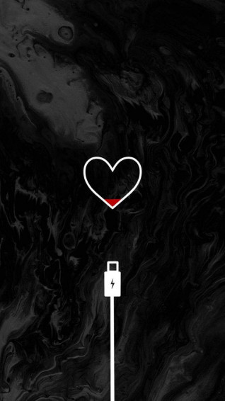 One Sided Love Low Battery Heart Wallpaper