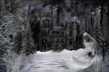 Goth Winter Animated Painting Wallpaper Scary