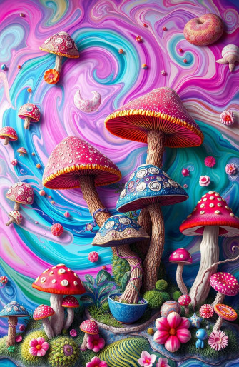 Trippy Shroom Wallpaper