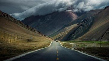 Mountain Road Wallpaper Dark Eyecandy For Your Xfce Desktop