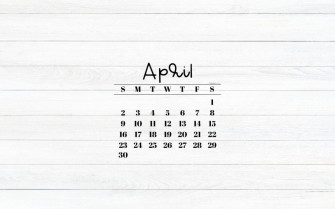 April Desktop Wallpaper Cute Calendar