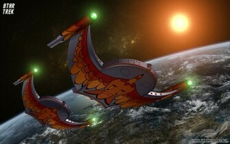 Trek Romulan Bird Of Prey Star Computer Desktop Wallpaper