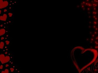 Black And Red Hearts Background For Powerpoint Love Ppt