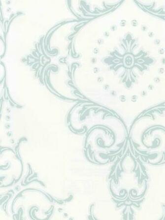 Interior Place Teal Contempo Leaf Medallion Wallpaper