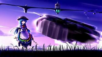 Touhou Dress Wallpaper Long Hair Buildings