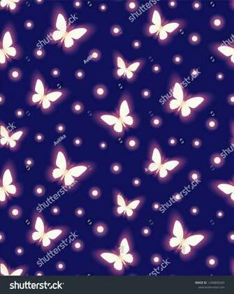 Pattern Blue With Yellow Butterflies Glowing Moths Suitable For