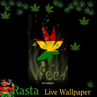 Res Live Wallpaper Rasta Marijuana Falling Pot Leaves Happy