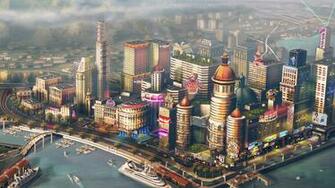 Simcity Harbor Near Casinos Wallpaper Game