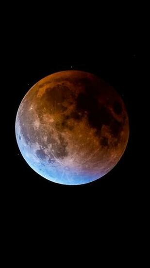 iPhone Wallpaper Super Blue Blood Moon 3d