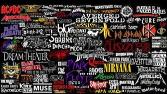 Kinda Rock Bands Logos Collage By Superbrogio