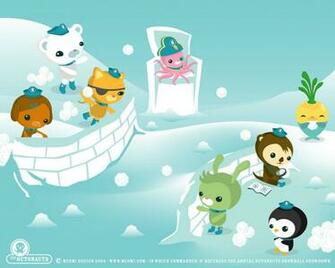 Kawaii Snowball Fight Winter Wallpaper Octonauts