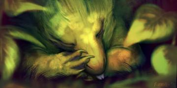 Animal Sleeping Fantasy Dragon Wallpaper