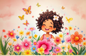 Curly Girl Cartoon Wallpaper