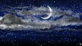 Crescent Moon And Star Wallpaper Night Sky HD