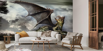 A Dragon And Its Flock Wallpaper Wallsauce Us