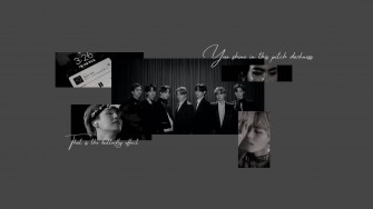 Bts Collage Black Aesthetic Laptop Wallpaper