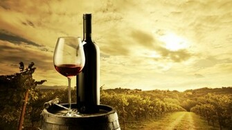 Red Wine Bottle And Glass HD Wallpaper X