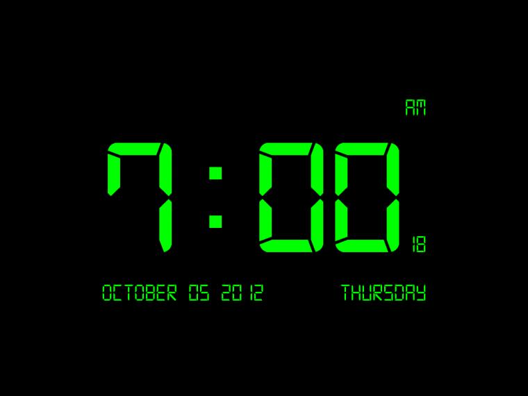 Digital Clock Is Screen Saver That Displays The Current Time As