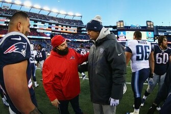 Matt Patricia Marcus Mariota Of The Tennessee Titans