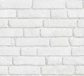 Brick Wallpaper White Grasscloth