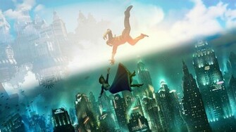 Elizabeth And Booker Bioshock Infinite Wallpaper