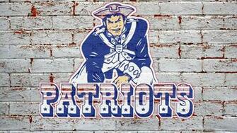 Nfl New England Patriots Logo On Grey Brick Wall HD