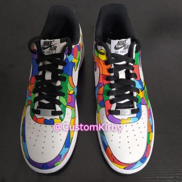 Womens Custom Nike Air Force Mosaic Design Perfect Present