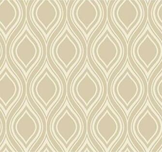 Ogee Beige Wallpaper Modern