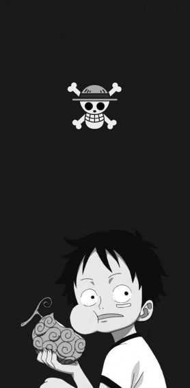 Luffy Black And White Wallpaper