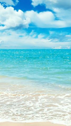 Wallpaper Ocean 5k 4k 8k Shore Beach Clouds Sky