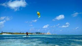 Kiteboarding Background White Sand Water Sports