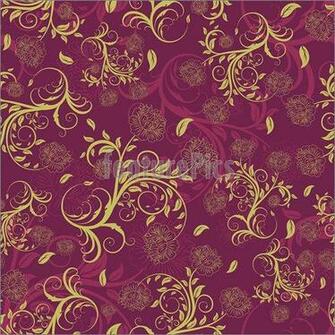 Purple And Gold Floral Background